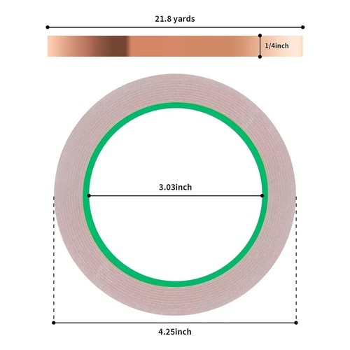 4PCS Copper Tape with Dual Side Conductive Adhesive, Copper Foil Tape, Copper Fo - Picture 3 of 7
