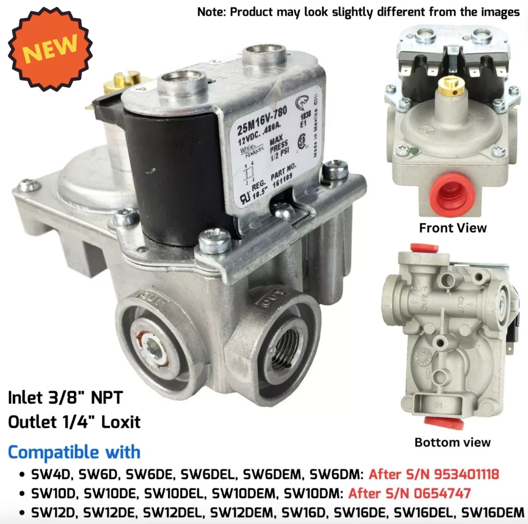 161109 Water Heater Gas Valve For 6-10-12-16 Gal SW Series