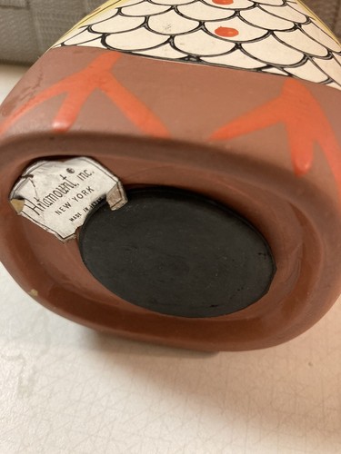 "Banco de pollo pintado a mano Artamount Inc. Nueva York MCM amarillo/naranja 5,5"" X 3,5""" - Imagen 6 de 6