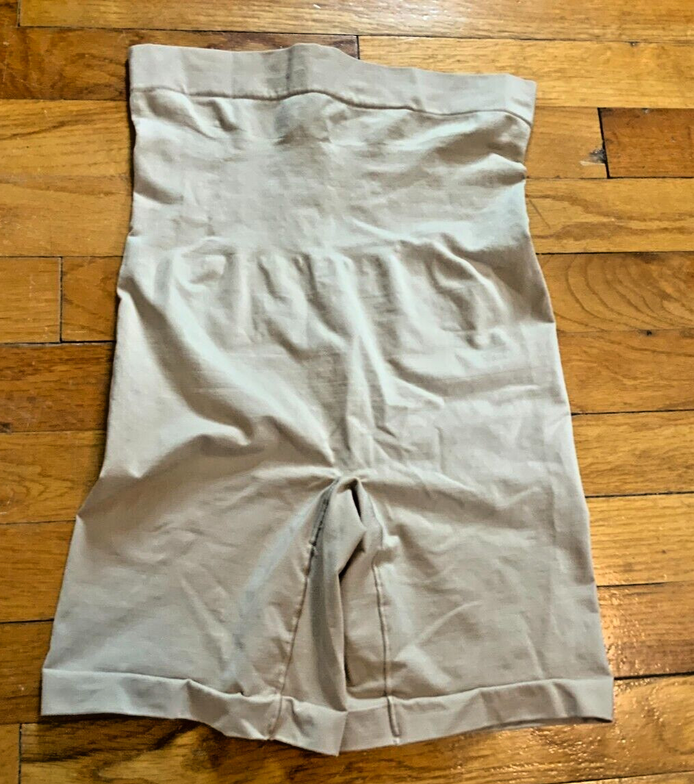 Control It by Maidenform Beige Hi-Waist Thigh Tummy Slimmer  12425 Size Medium M