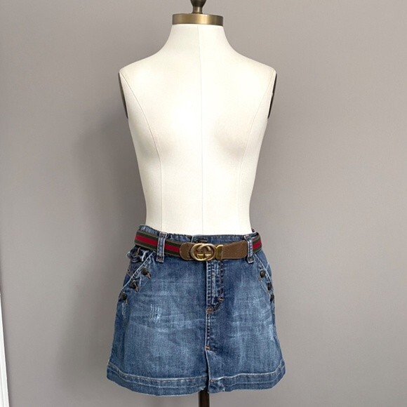 Vintage Dolce & Gabbana Micro Mini Denim Hip Skirt - … - Gem