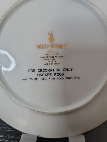 VTG Holly Hobbie Collector Plate Happy Is The Home That Welcomes A Friend 1972 - Picture 3 of 3
