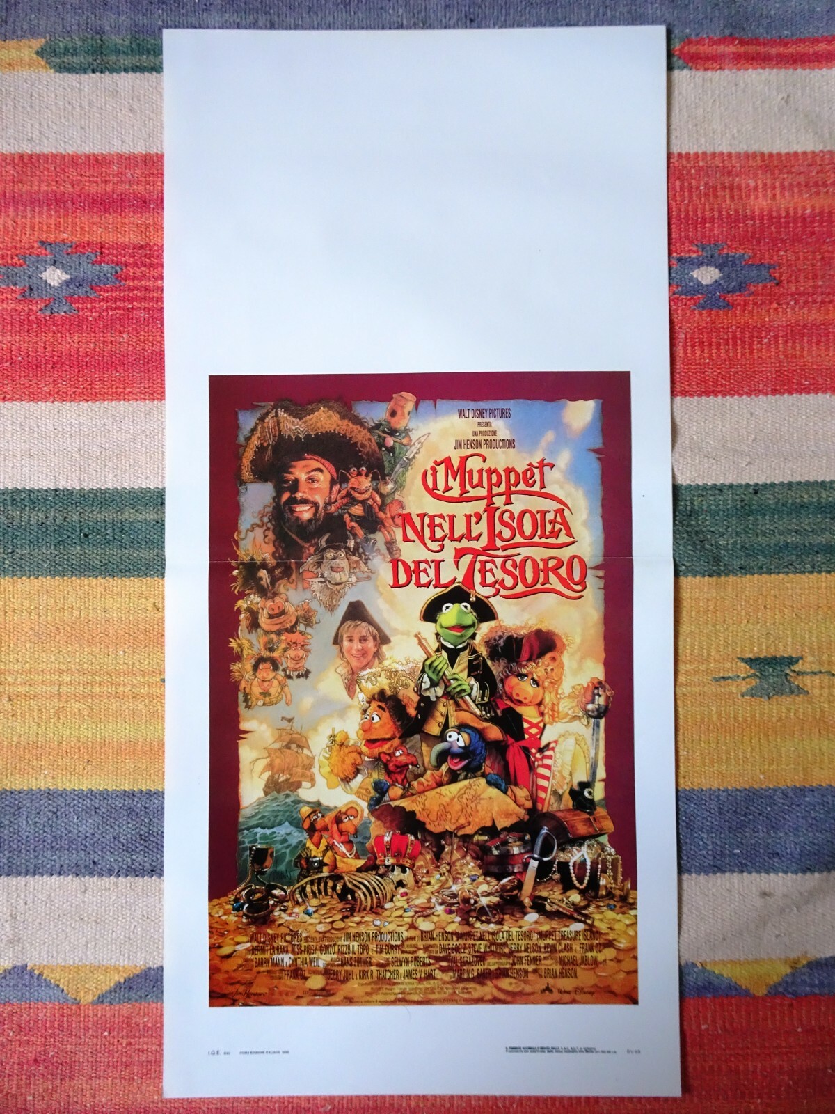 Locandina originale film I Muppet nell'isola del tesoro (1996) - Regia di Brian Henson