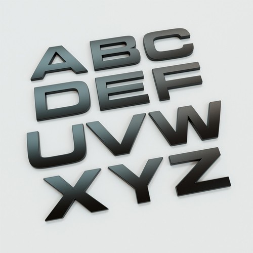 RANGE ROVER SPORT L320 2005 Style HAWKE SINGLE Matte Black Boot Bonnet Letters - Afbeelding 1 van 2