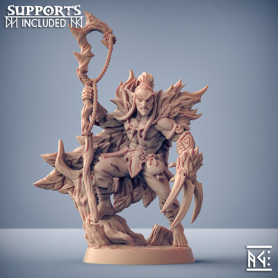 Uldar shapeshifter elf druid Miniature | D&D DnD | 