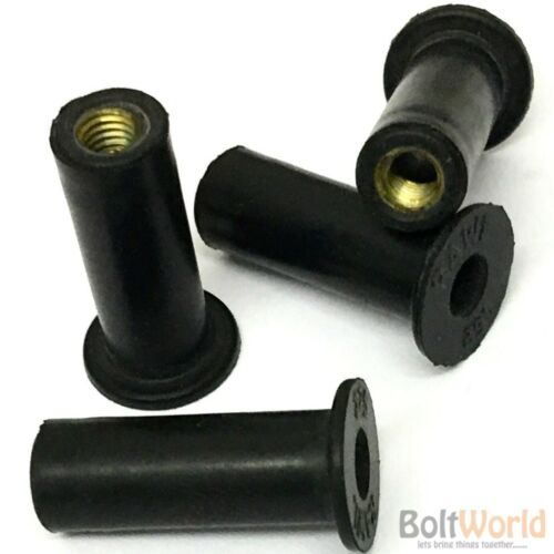 RUBBER WELL NUTS, RIVET RUB NUT, CAVITY FAIRING FIXINGS M4 M5 M6 M8 M10 M12 - Picture 1 of 1