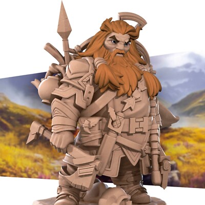 Bite the Bullet Fantasy Miniatur Figur: Männliche Zwergwörster Armbrust