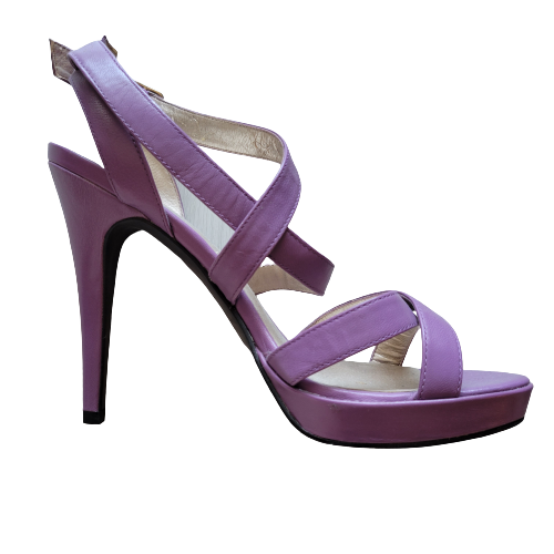 Moda Spana Purple Strappy High Heels 4 