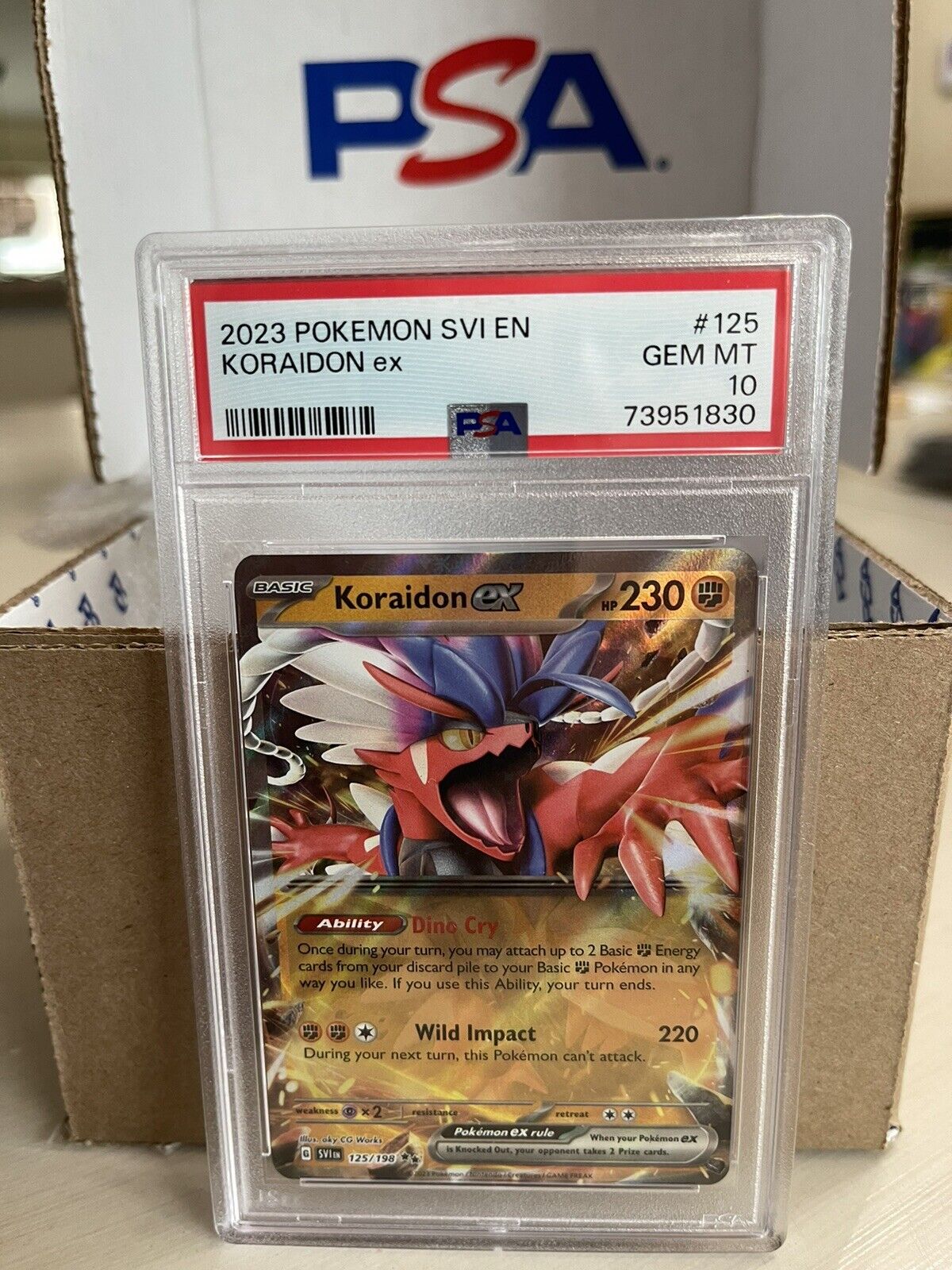 Mavin  Pokemon PSA 10 sar Koraidon ex Scarlet & Violet 247/198 Gem Mint  Ultra Rare