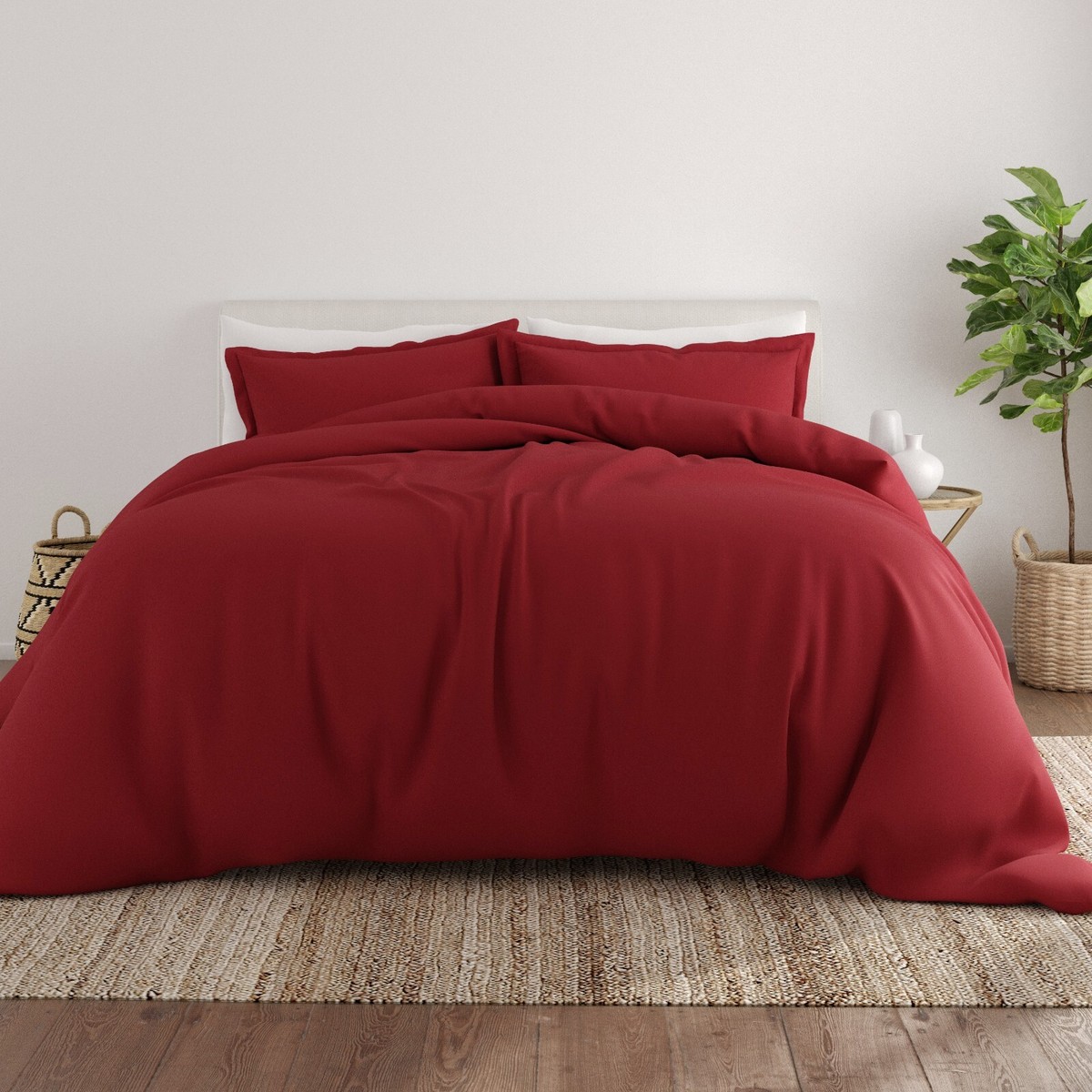 ＹＫ 2本セット 3 PC Cozy Double Brushed Microfiber Bedding Duvet Cover with