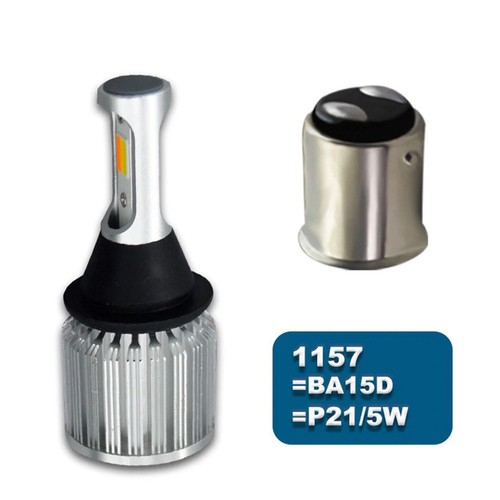 2x Dual-Color 1157 LED Bulb Switchback White/Amber DRL Turn Signal Light Canbus - Foto 4 di 9