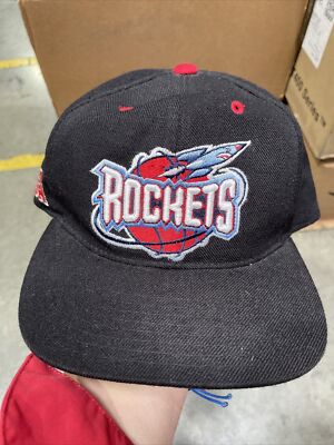 Vintage Houston Rockets NBA Wool Drew Pearson Hat Snapback Cap Black  Men