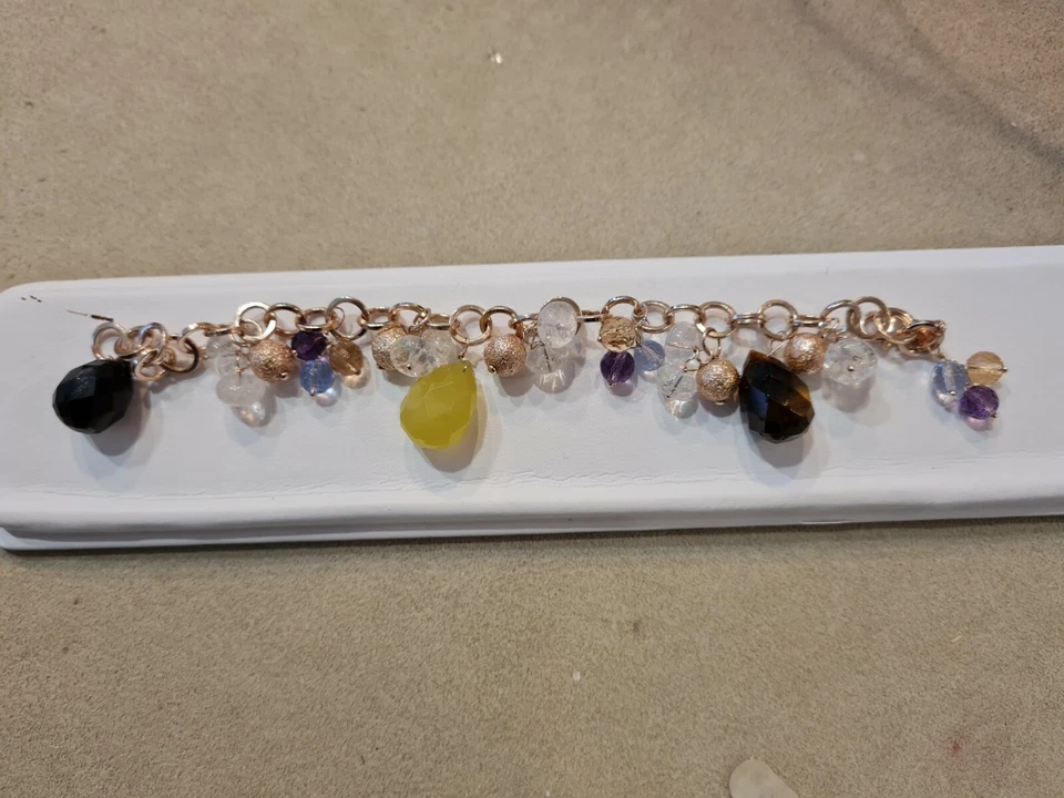 Bracciale donna argento 925 con pietre dure  - Immagine 2 di 2