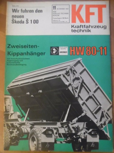 KFT KRAFTFAHRZEUGTECHNIK 11 - 1969 HW 80-11 Skoda BMW Motorräder IAA Six Days E