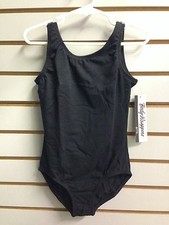 Body Wrappers BWC115 Girl's Size 4-6 FIts 3-4 Black Tank Ballet Cut Leotard