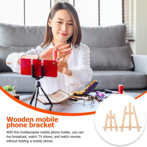2 Pcs Wooden Folding Easel Tablet Support Mini Frame Tripod - 第 12/12 張圖片