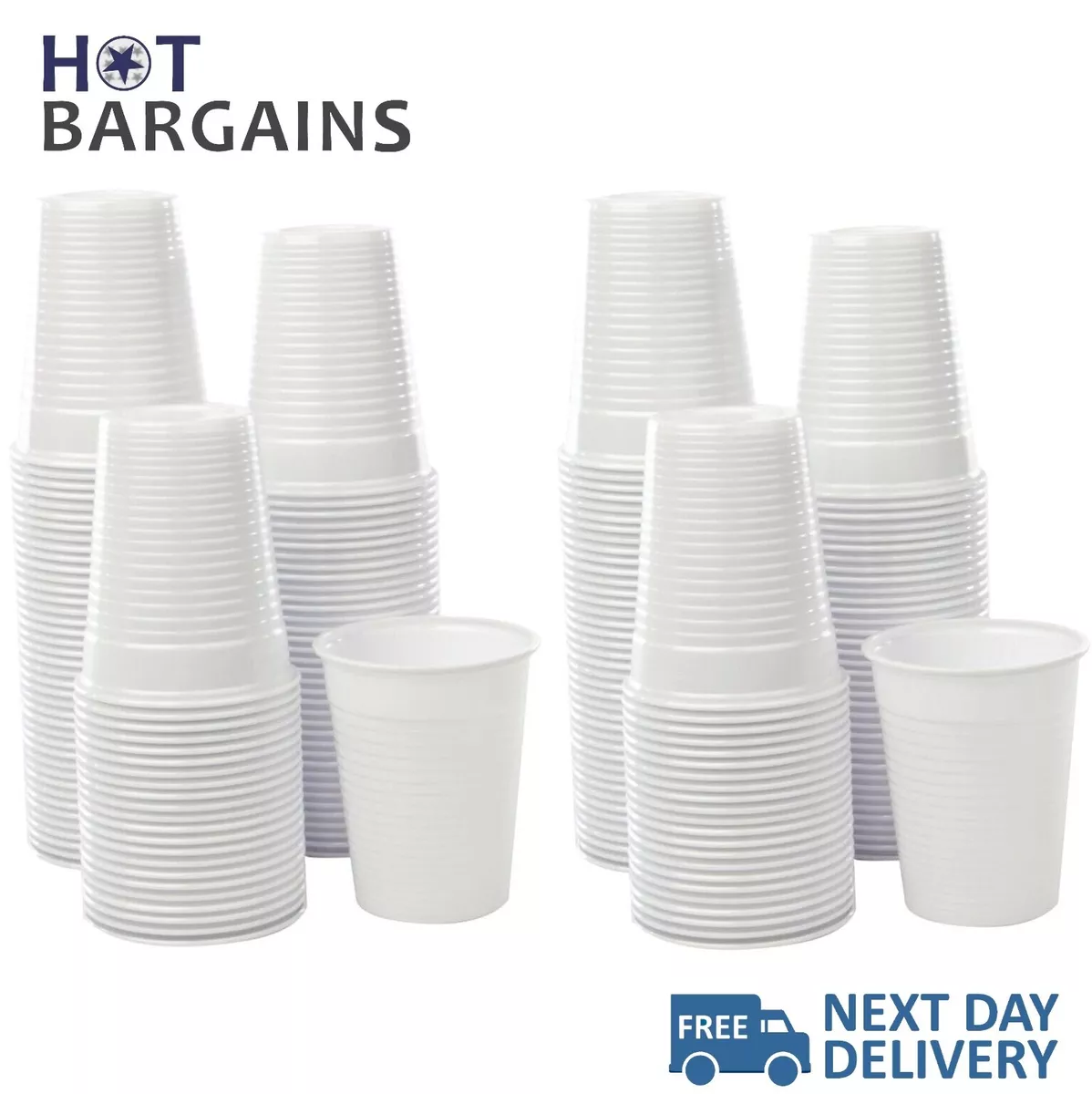 Plastic Cups Disposable 7oz Reusable Plastic cups White Plastic Drinking  Cups UK