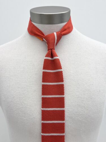NWT CANALI SLIM SILK KNIT STRIPED TIE MADE IN ITALY — *SPRING SALE*