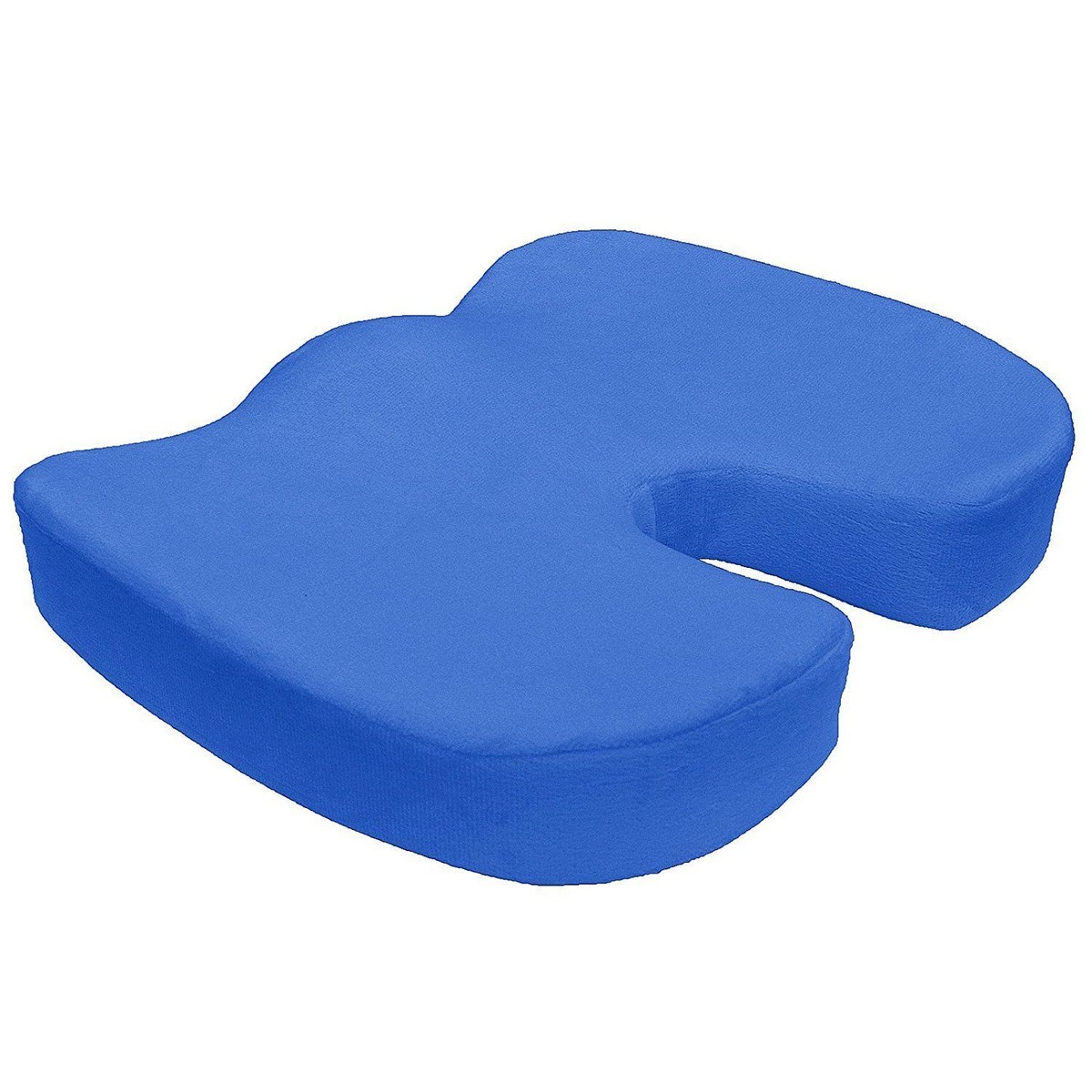 Bookishbunny Medium Firm Memory Foam Coccyx Seat Cushion Support Pillow Sciatica Pain Relief Car Office Chair, Size: Regular, Blue