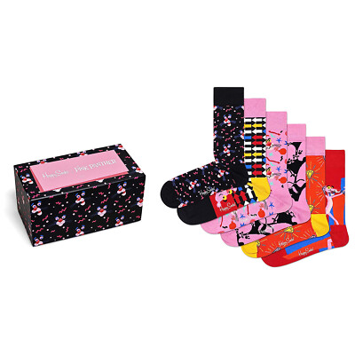 Happy Socks Calze 3-Pack Thumbs Up - Stampe Originali E Morbide, Taglia 41-46, Multicolore