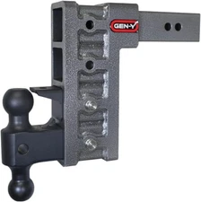GEN-Y MEGA-Duty Adjustable 9" Drop Hitch Dual Ball 2.5" Reciever 21K Towing