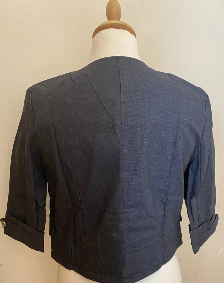 Womens Dark Grey Smart Blazer Size M Work Business Wear - Image 2 of 2
