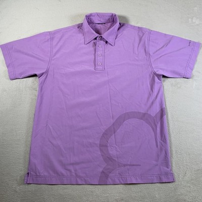 Black Clover Polo Shirt Mens M Live Lucky Golf Performance Polyester Athletic