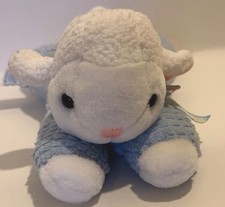 Vintage Eden Plush White Lamb Blue Thermal Waffle Body 11 Plaid Ribbon 1990s