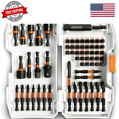 68Pcs Impact Screwdriver Bit Set, Black Oxide Coated Bits with Dry Anti-Rust ...