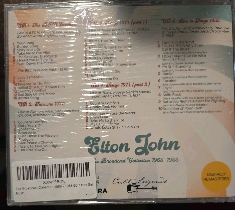 ELTON JOHN: THE BROADCAST COLLECTION 1968-1988 - CD *BRAND NEW* Foto 2 de 2
