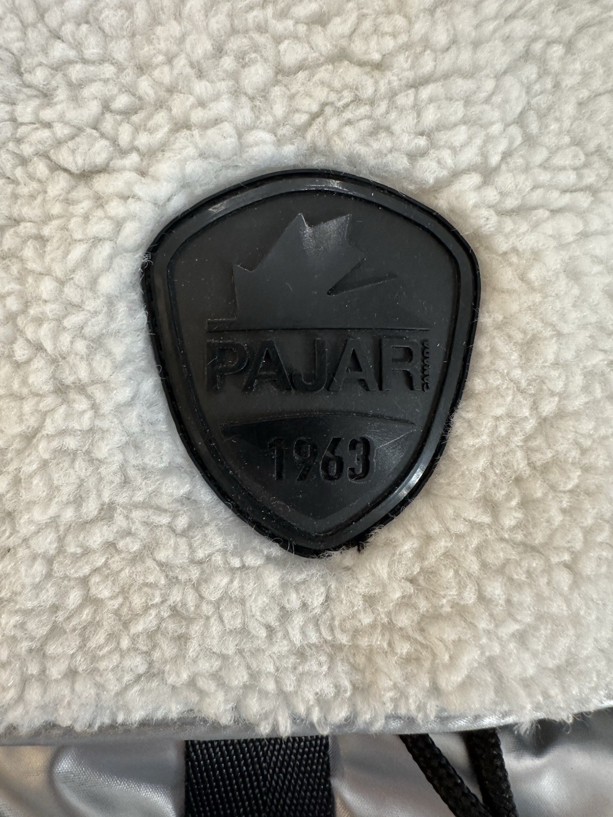 Pajar Silver Puffer Backpack Shearling Travel Bag… - image 2