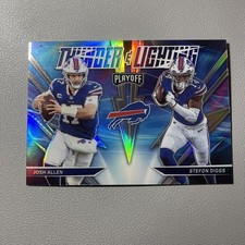 2021 Panini Playoff #TL-8 Josh Allen / Stefon Diggs Thunder & Lightning