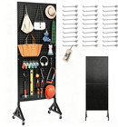 Metal Pegboard Display Stand 174cm with 30 Hooks Standing Peg Board Display Rack