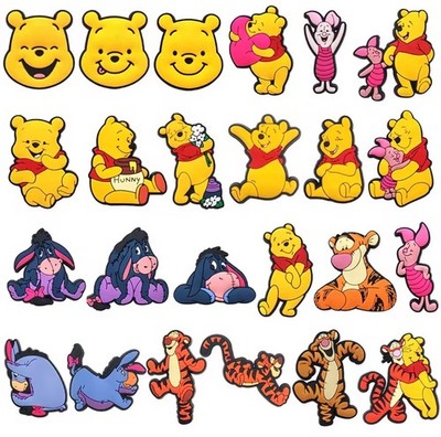 Winnie Pooh 24 Clogs Jibbitz Schuhstecker Anstecker Set Tigger Ferkel I-Aah
