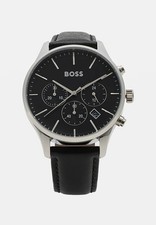 Hugo Boss Herrenuhr Armbanduhr Avery Chronograph Silber