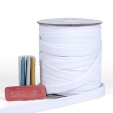 Bias Tape Double Fold 1/2 inch, Double Fold Bias Binding Tape 55 Yards White...