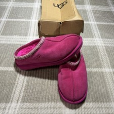Big Kids UGG Tasman II Slipper - Pink Bloom Suede, Size 5 1019066K 