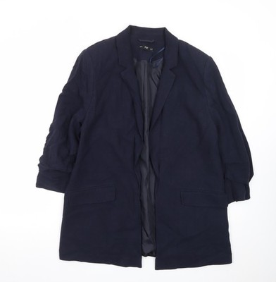 Langer einreihiger Blazer Damen dunkelblau UK 18 von F&F