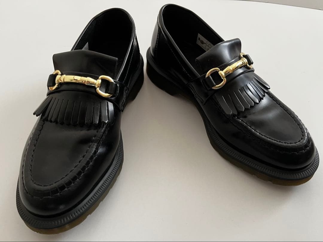 Dr.Martens ADRIAN SNAFFLE Black Leather Loafers UK7/US8 Near Mint image 8