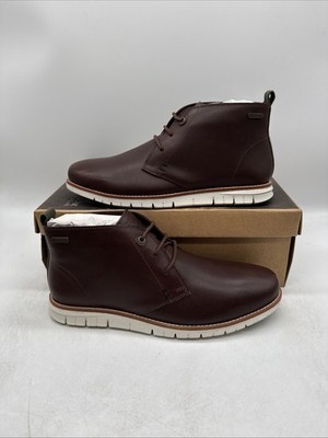 Barbour Burghley Herren Chukka Schnürstiefel Braun Leder UK 11 EU 46 NEU