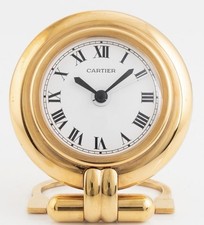 Cartier Colisee Pendulettes 1991 Box & Papers Travel Desk Alarm Clock, Serviced