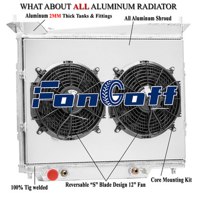 4 Row Radiator+Shroud Fan For 2003-2004 Ford Expedition Lincoln Navigator V8