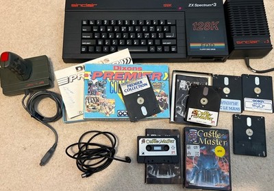 Boxed Sinclair ZX Spectrum +3 128K Computer + Supply, 6 Games - FULLY WORKING 
