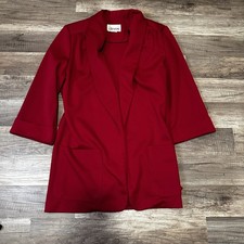 Vintage Devon  s Red Woman  s Blazer Size 10 Made In USA Shoulder Pads