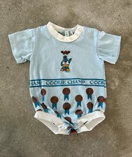 Vintage Sesame Street Romper Size Cookie Monster One Piece AOP Sz 6 Months