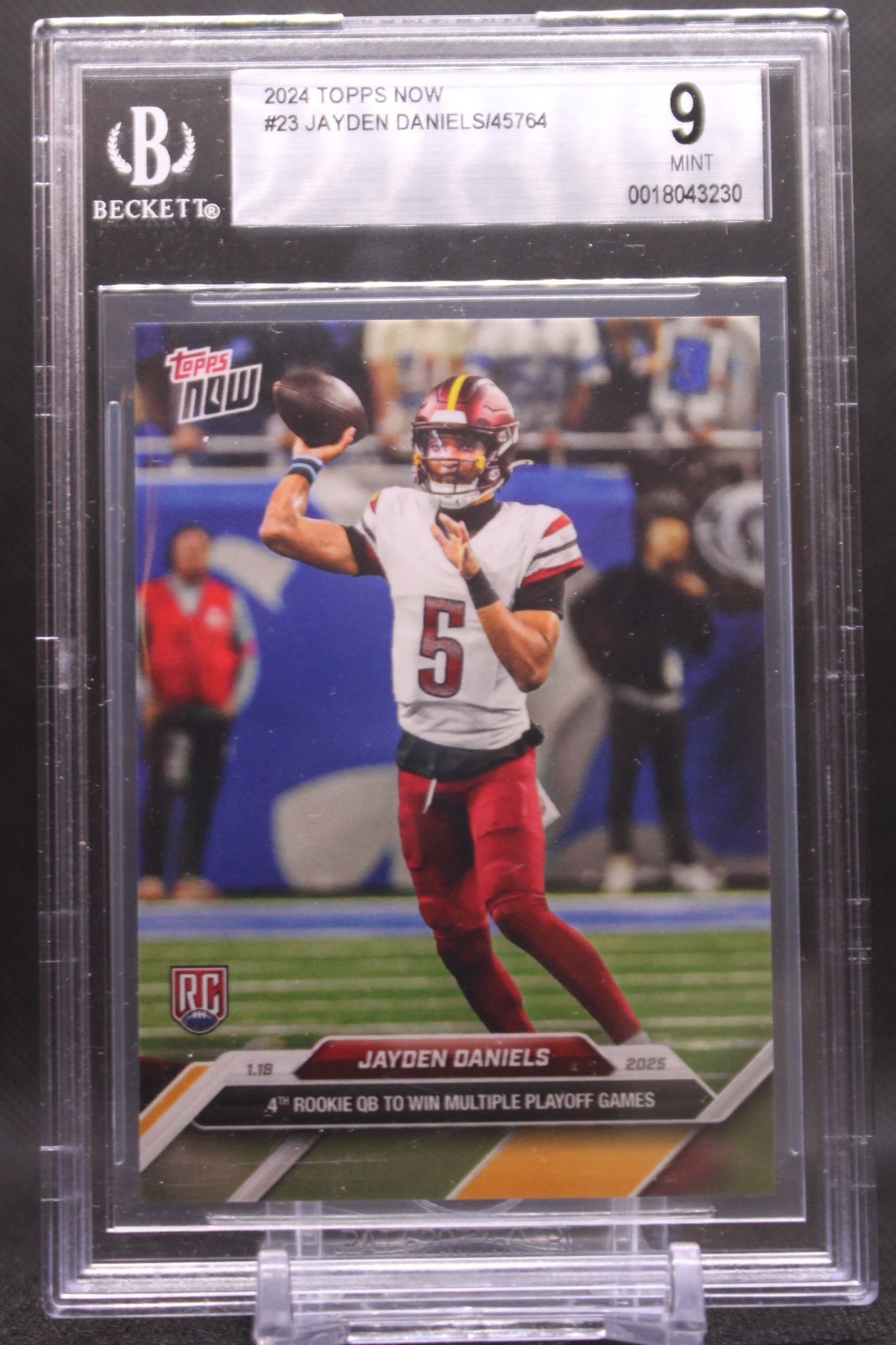 Jayden Daniels 2024 Topps Now #23 Washington Commanders RC BGS 9 MINT