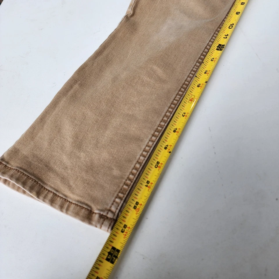 Calça jeans stretch masculina cáqui marrom bronzeado reta cintura ajustável escolar 8 Cat & Jack - Imagem 3 de 4