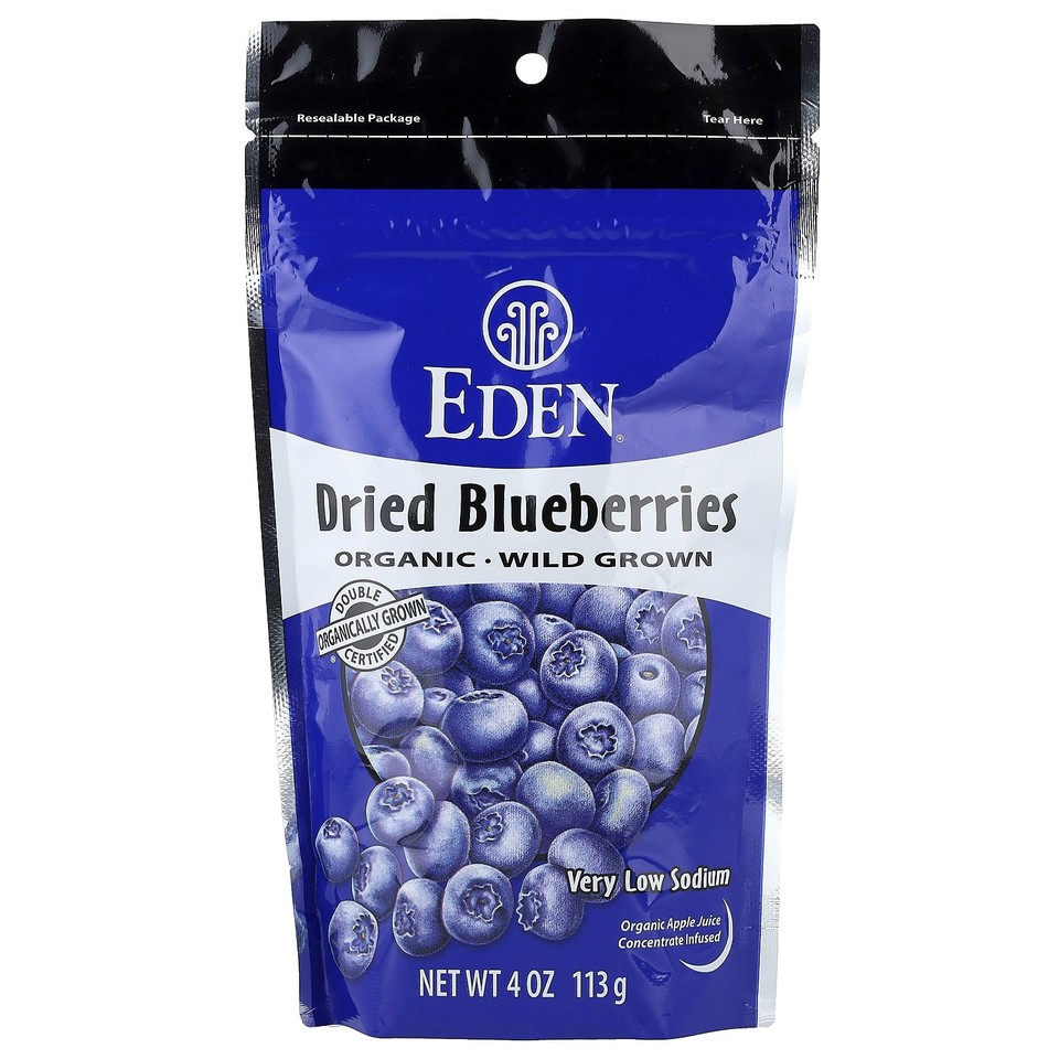 Eden Foods Organic Dried Blueberries 4 oz 113 g Kosher, Organic