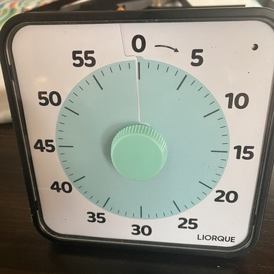LIORQUE 60 Minute Visual Timer for Kids & Adults - Silent Countdown, Blue