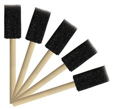 1 Inch Sponge Brushes for Painting DIY Crafts Foam Paint Brush with Wooden